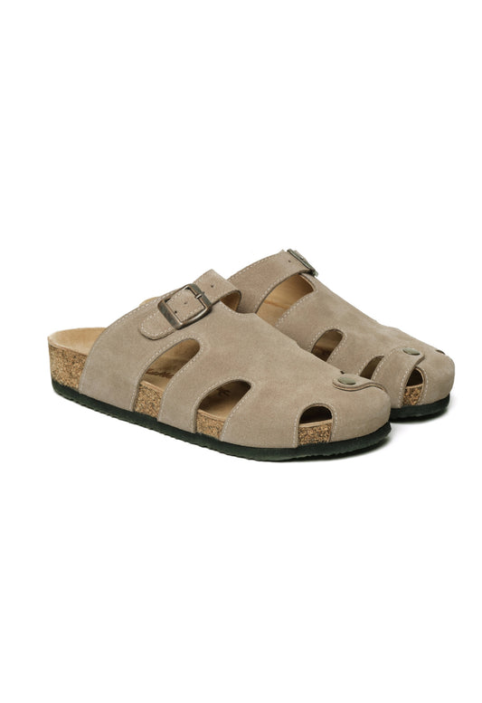 Diego- Natural Cork- Suede Leather- Mink