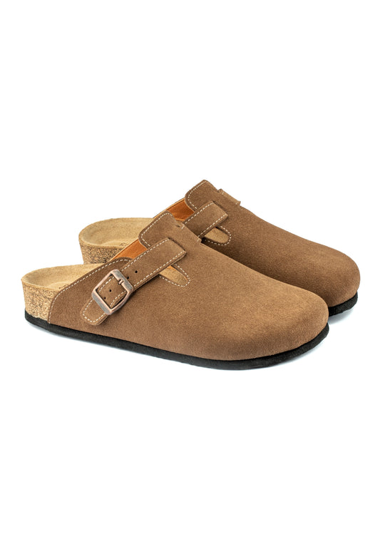Susana- Natural Cork- Suede Leather- Brown