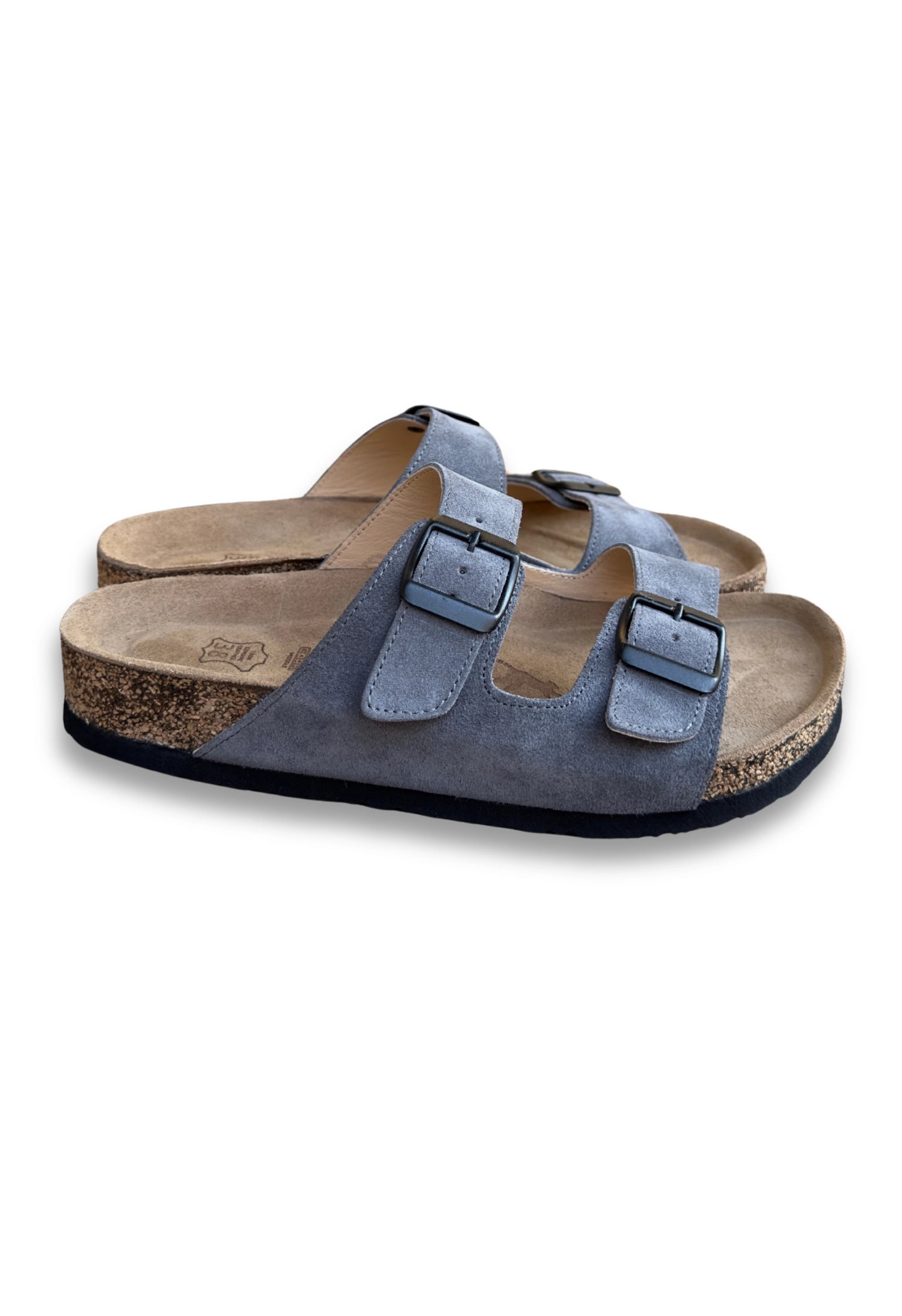 Maria Natural Cork Suede Leather Anthracite