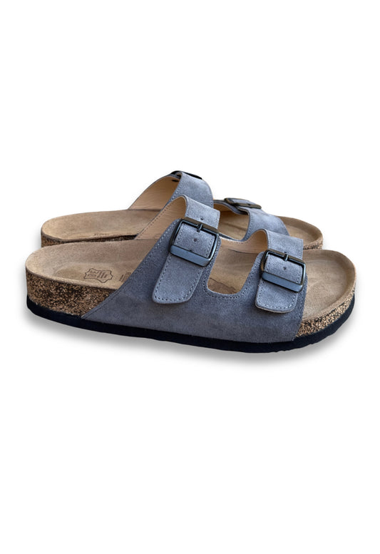 Maria Natural Cork Suede Leather Anthracite