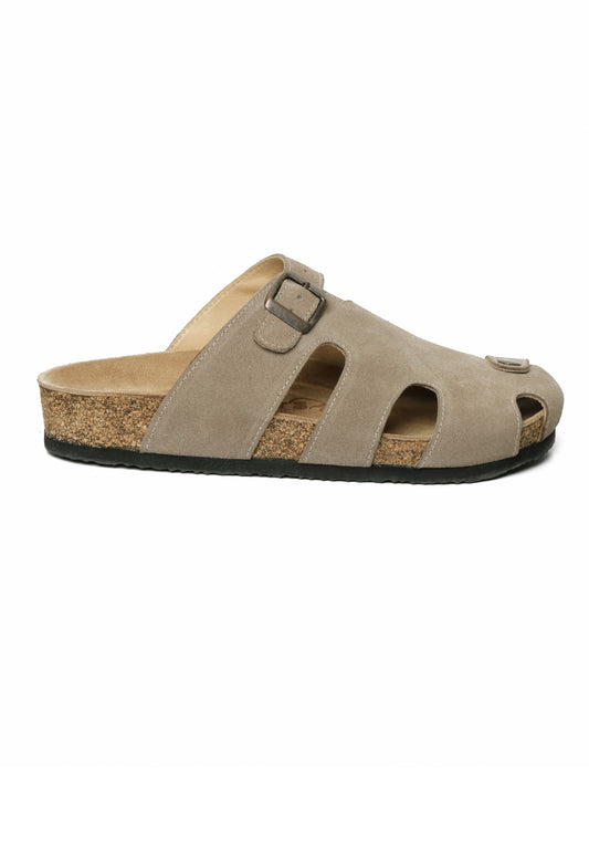 Diego- Natural Cork- Suede Leather- Mink