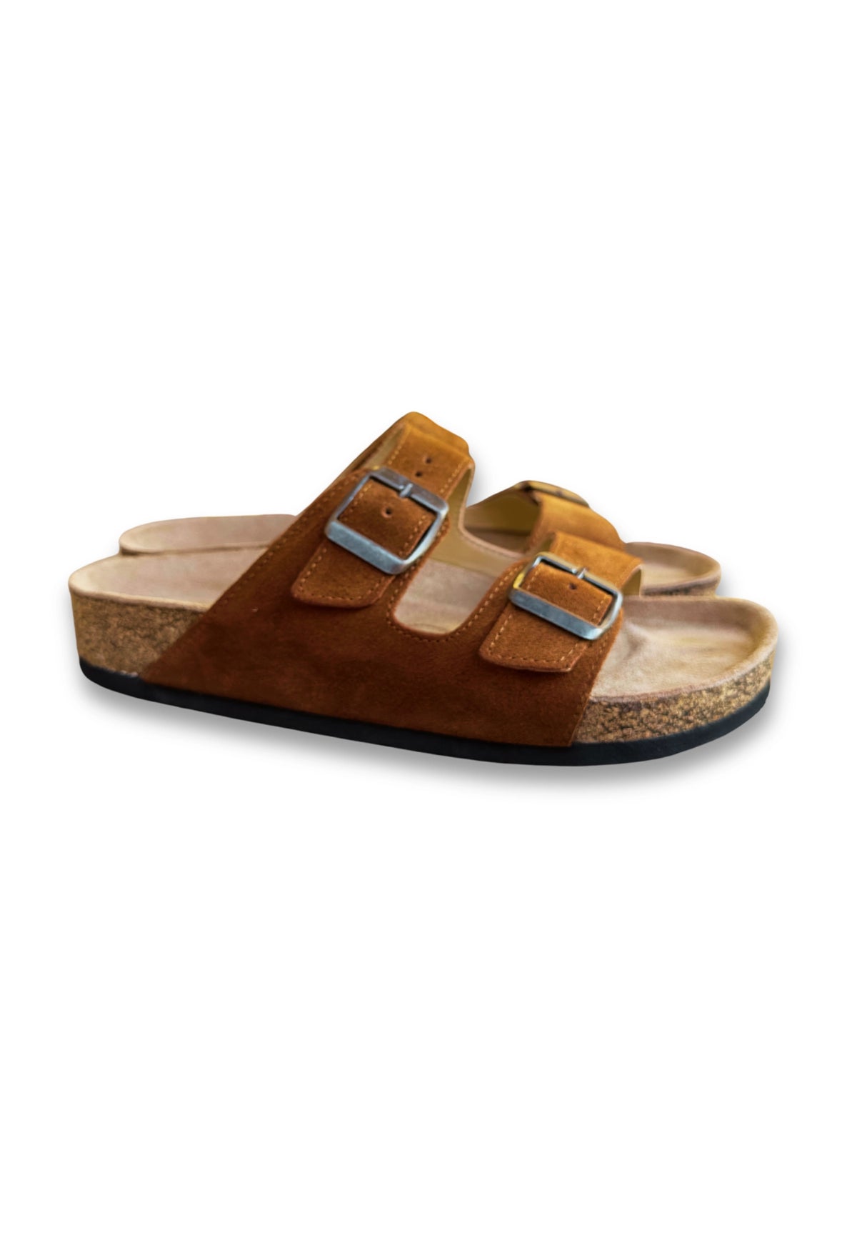 Maria- Natural Cork- Suede Leather- Cinnamon Powder