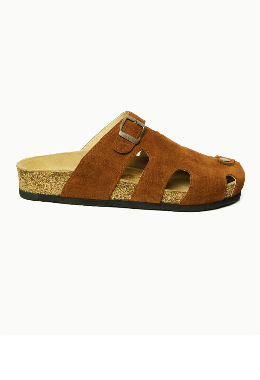Diego- Natural Cork- Suede Leather- Cinnamon Powder