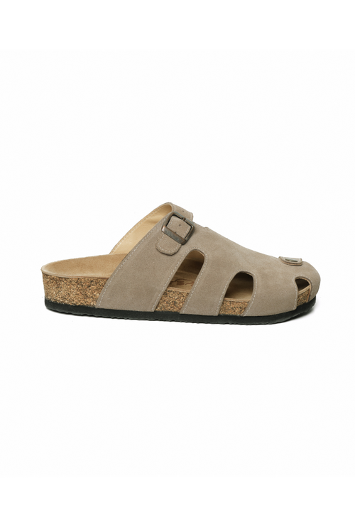 Diego- Natural Cork- Suede Leather- Mink