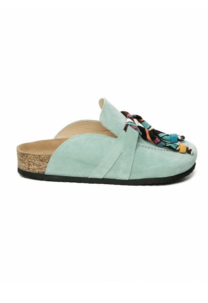 Rachel Natural Cork Suede Leather Mint