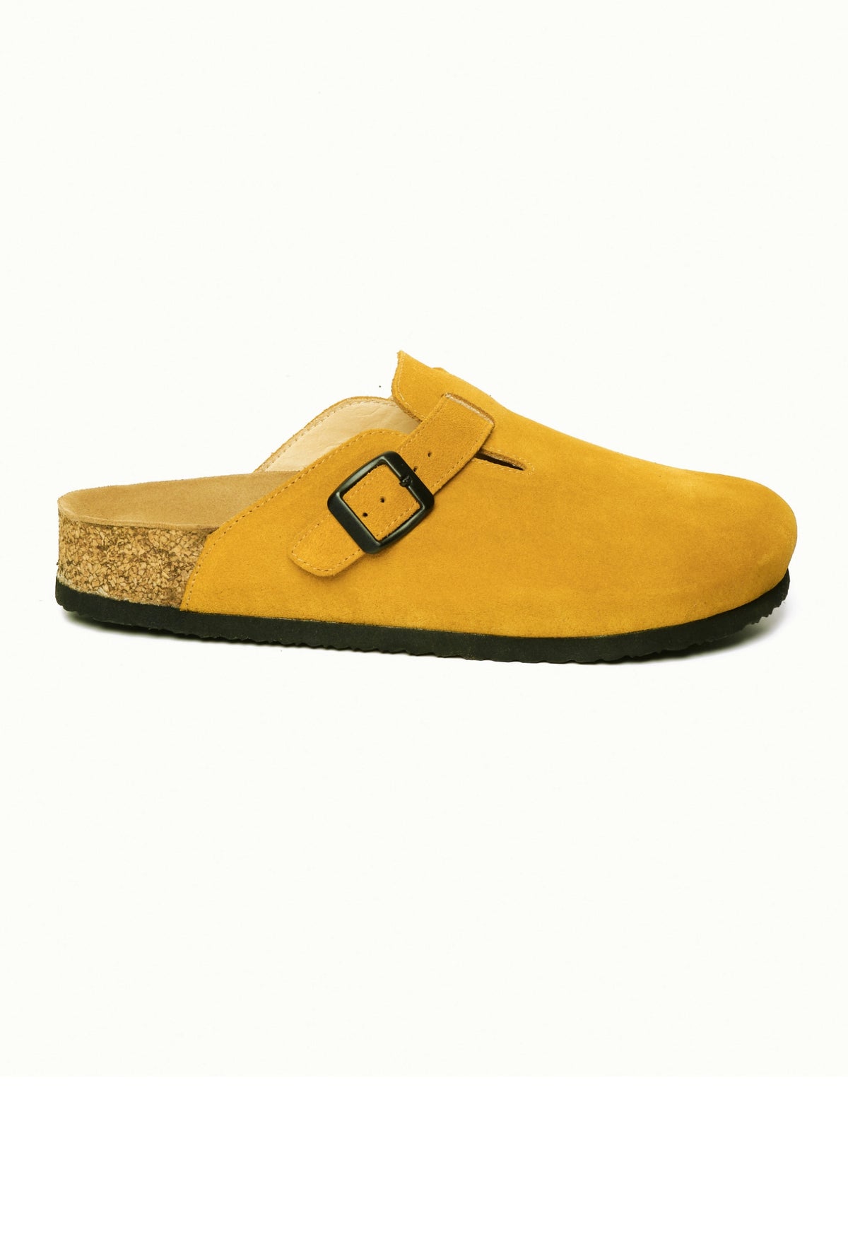 Costa- Natural Cork- Suede Leather- Mustard