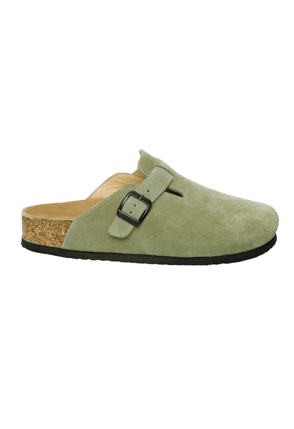Susana- Natural Cork- Suede Leather- Avocado