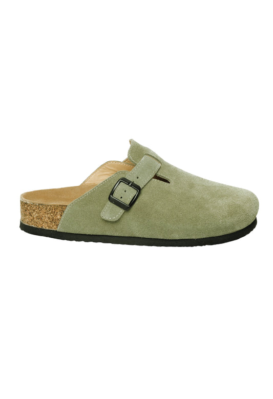 Susana- Natural Cork- Suede Leather- Avocado