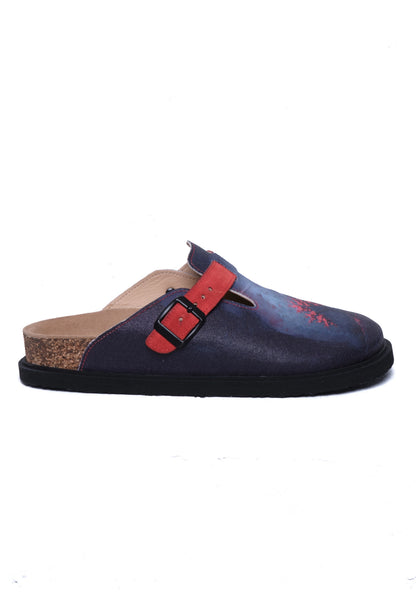Justine- Natural Cork- Printed Waxed Canvas- Antrasit