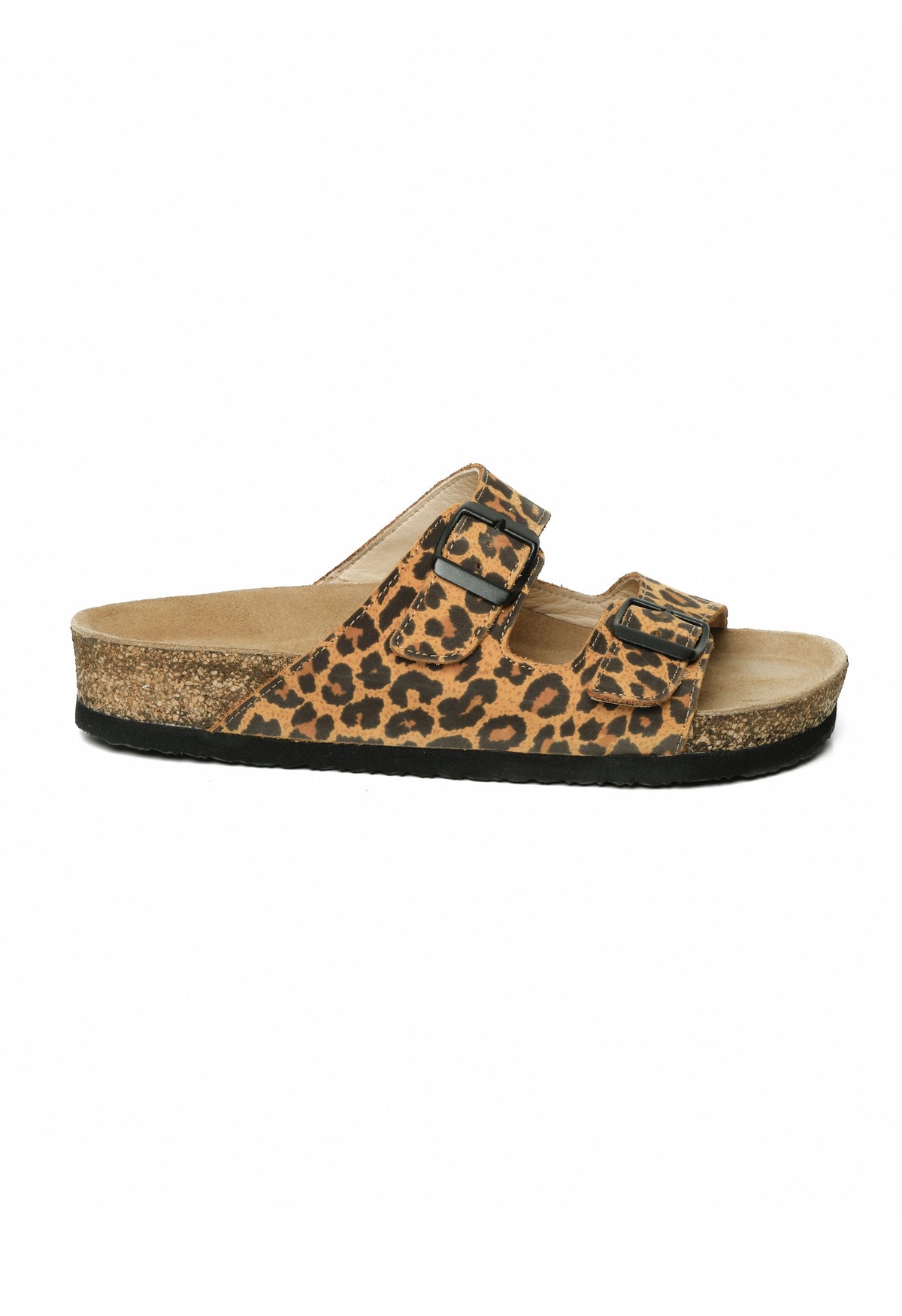 Maria Natural Cork Nubuck Leather Leopard