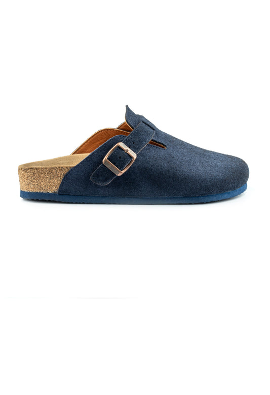 Costa- Natural Cork- Suede Leather- Navy Blue