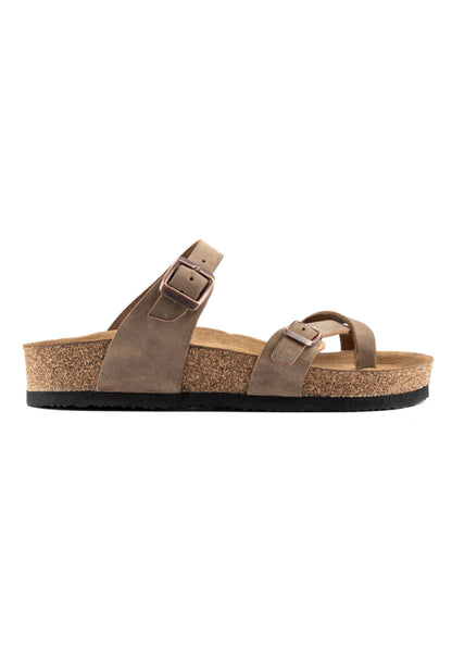 Adriana- Natural Cork- Oiled Leather- Tabacco