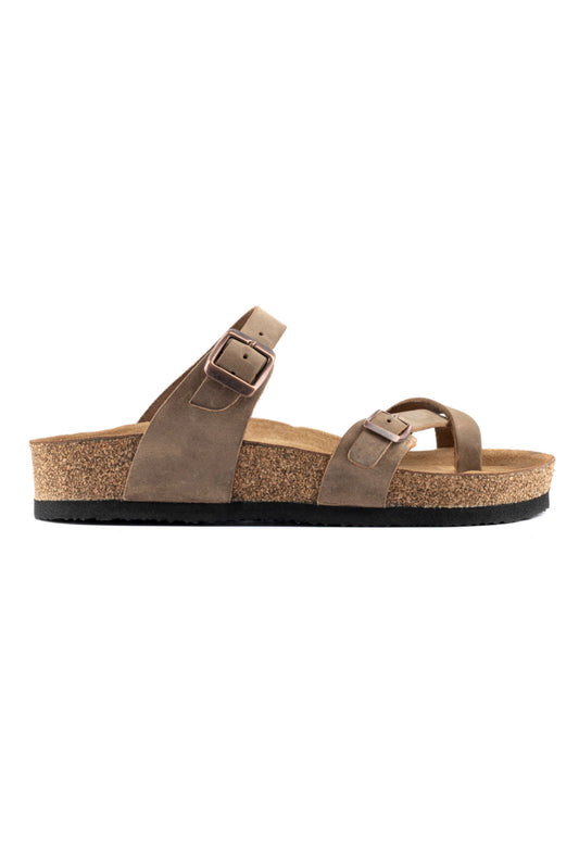 Adriana- Natural Cork- Oiled Leather- Tabacco