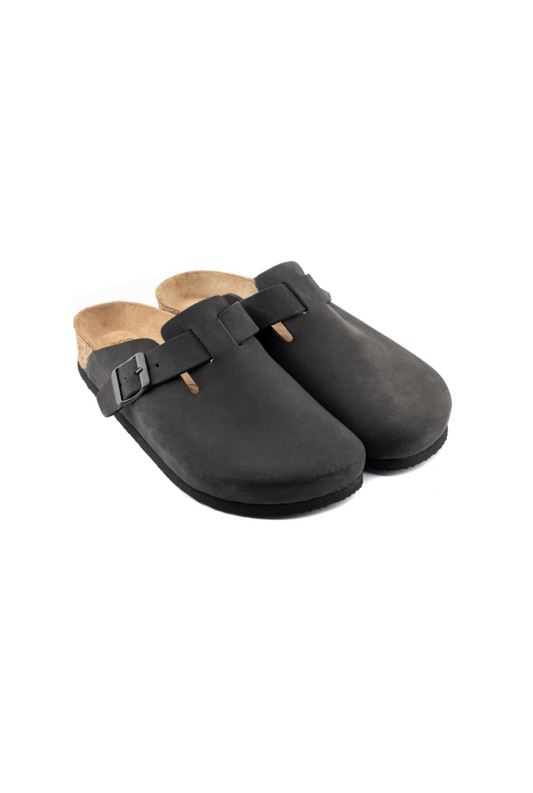 Costa- Natural Cork- Nubuck Leather- Black