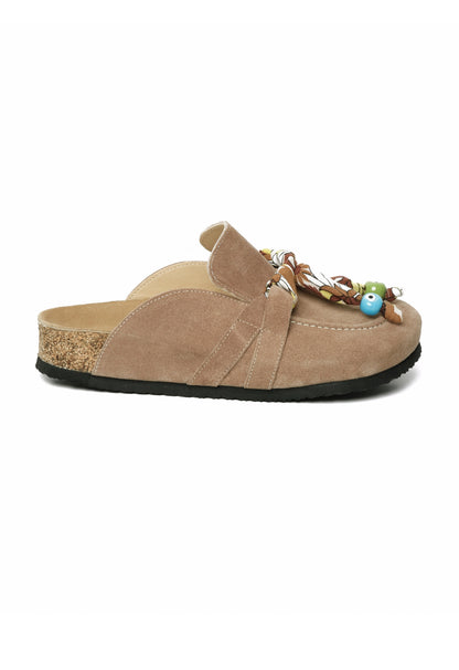 Rachel Natural Cork Suede Leather Mink
