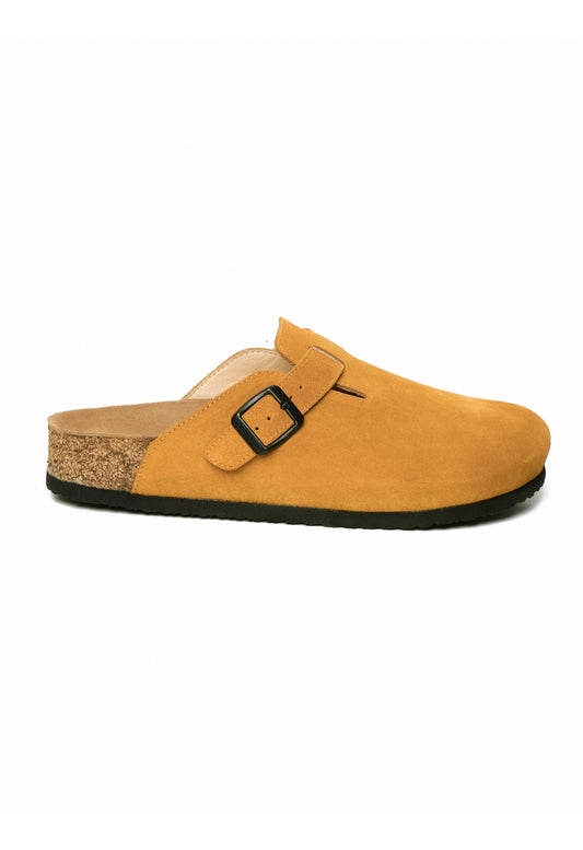 Susana- Natural Cork- Suede Leather- Mustard