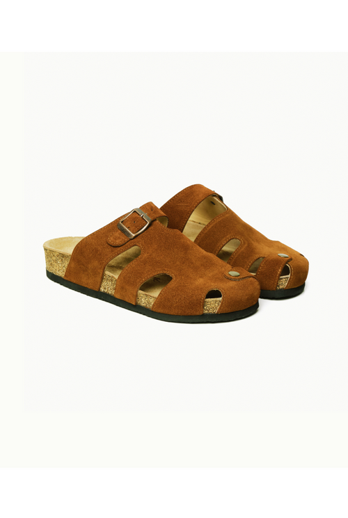 Diego- Natural Cork- Suede Leather- Cinnamon Powder