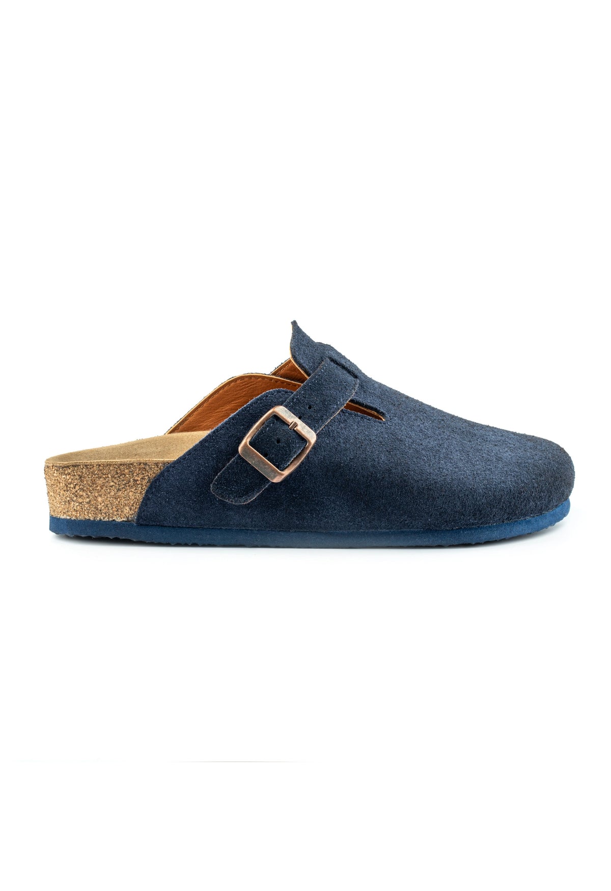 Susana- Natural Cork- Suede Leather- Navy Blue