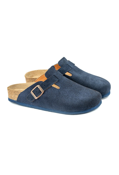 Costa- Natural Cork- Suede Leather- Navy Blue
