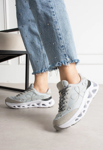 Lemoors Mia Fileli Yüzey Havalı Hafif Yumuşak Tabanlı Sneaker
