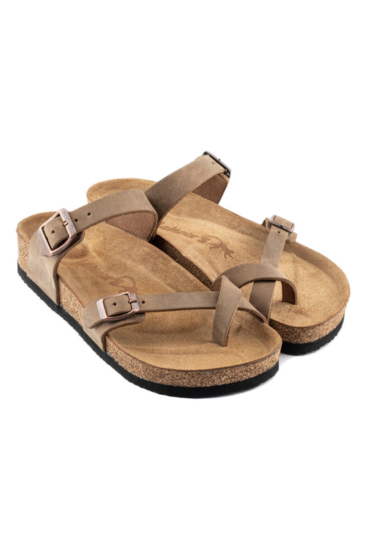 Adriana- Natural Cork- Oiled Leather- Tabacco