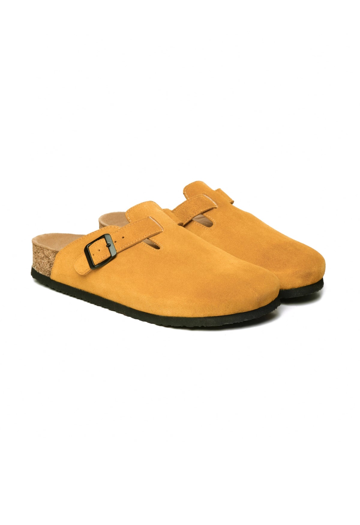 Costa- Natural Cork- Suede Leather- Mustard