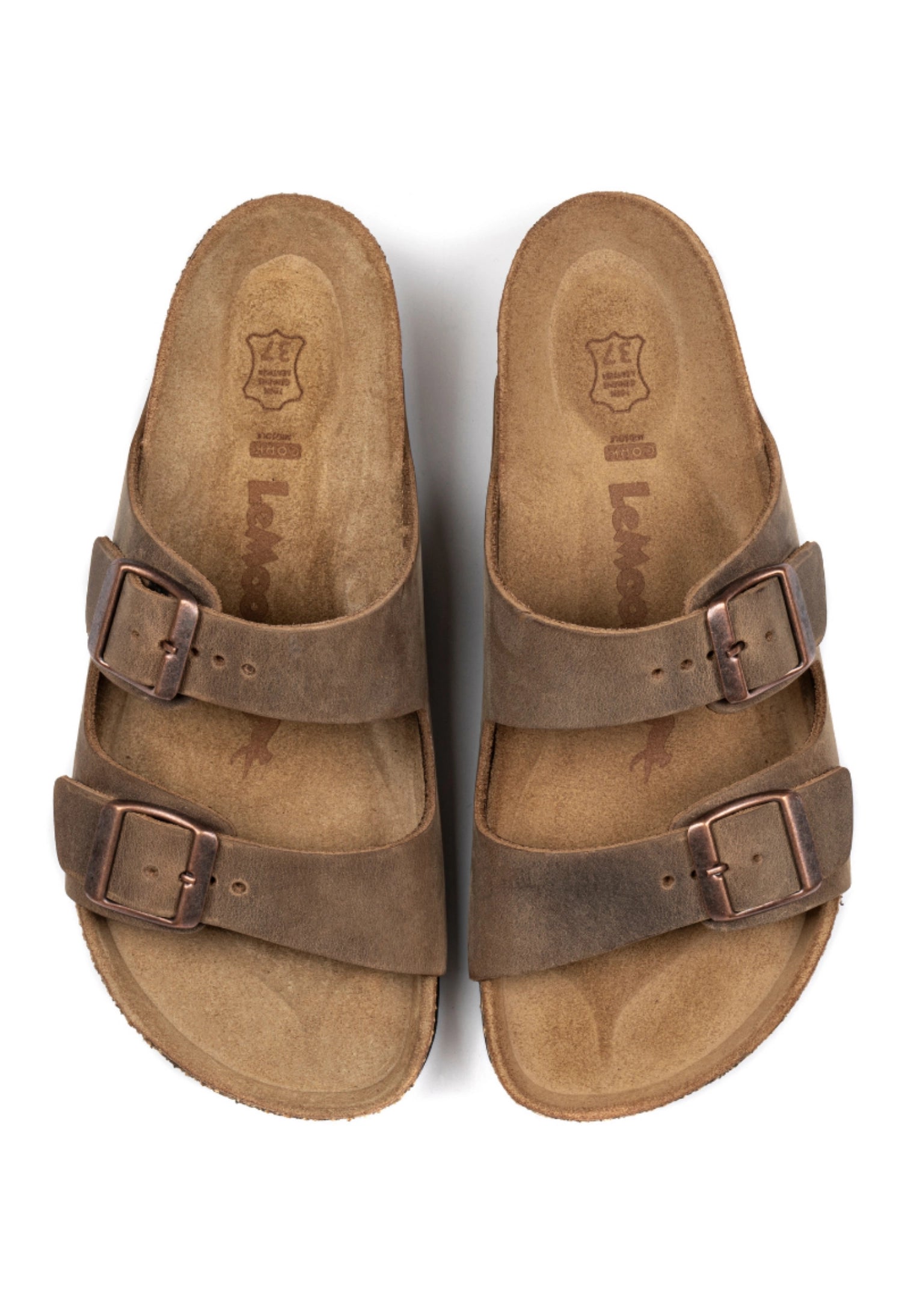 Maria- Natural Cork- Oiled Leather- Tabacco
