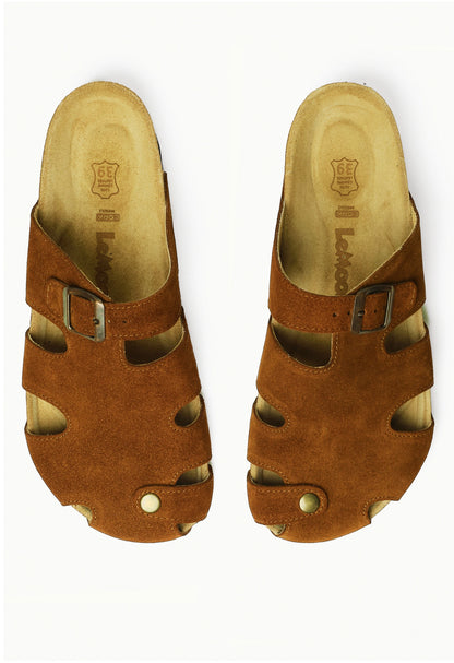 Diego- Natural Cork- Suede Leather- Cinnamon Powder