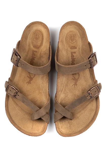 Adriana- Natural Cork- Oiled Leather- Tabacco