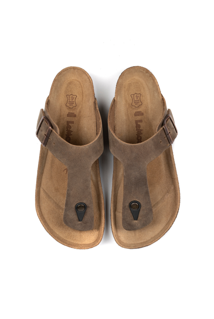 Luiz -Natural Cork- Oiled Leather - Tabacco