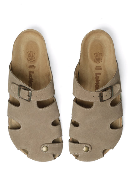Diego- Natural Cork- Suede Leather- Mink