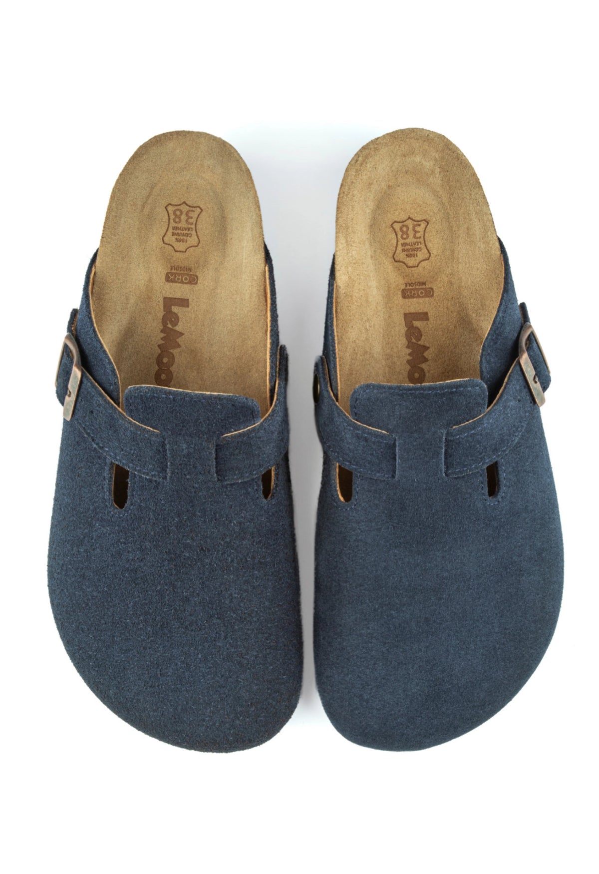 Costa- Natural Cork- Suede Leather- Navy Blue