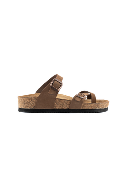 Adriana- Natural Cork- Nubuck Leather- Sand