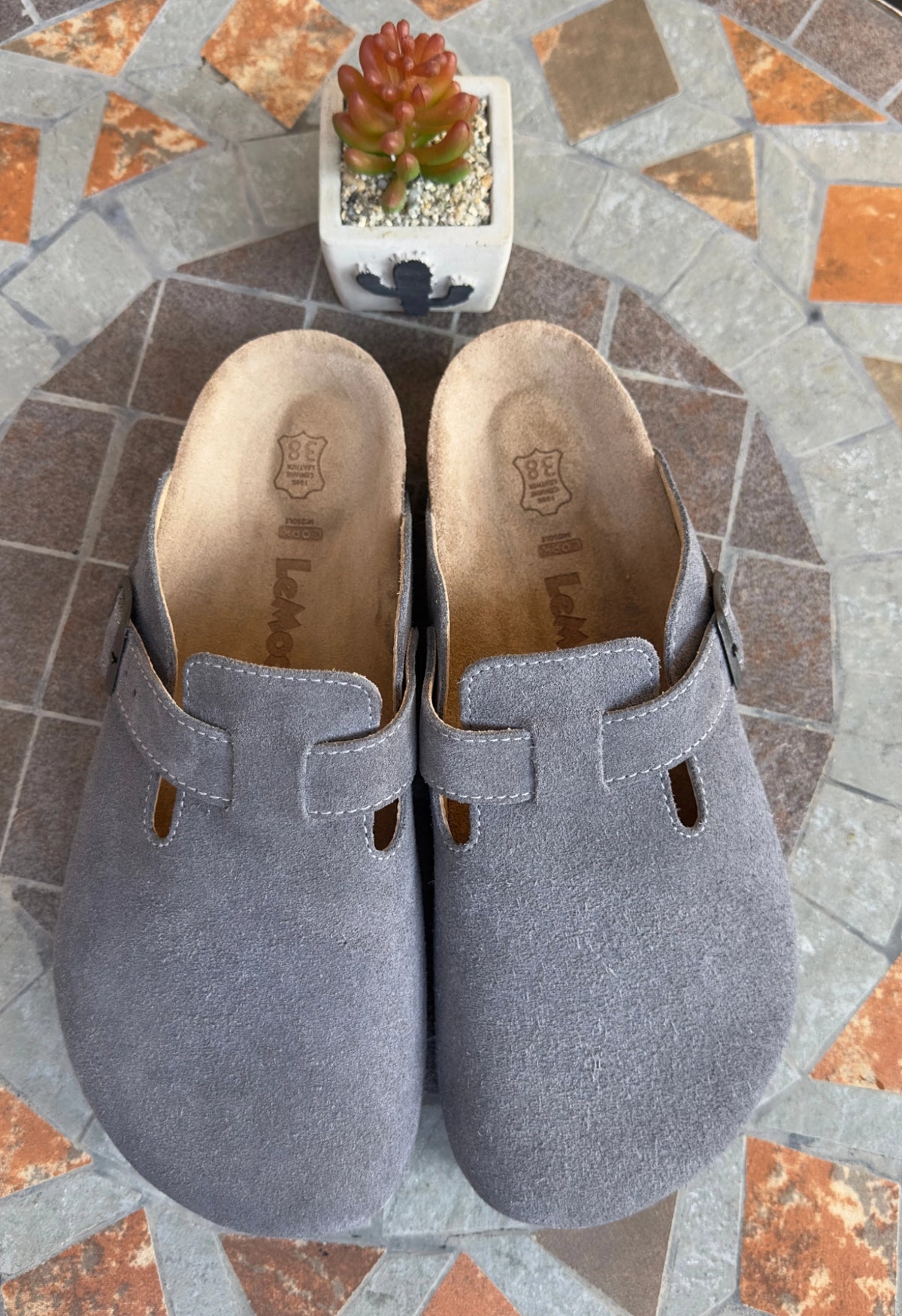 Susana- Natural Cork- Suede Leather- Antrasit