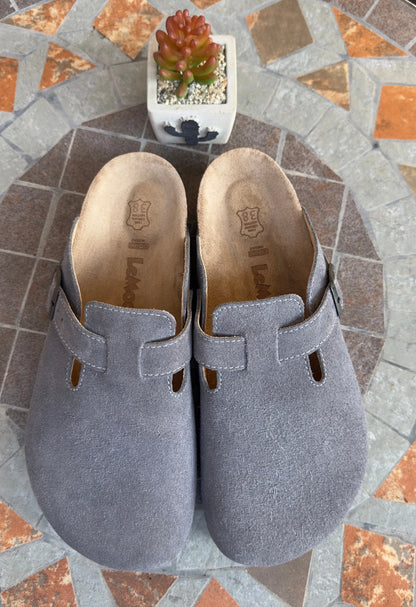 Susana- Natural Cork- Suede Leather- Antrasit