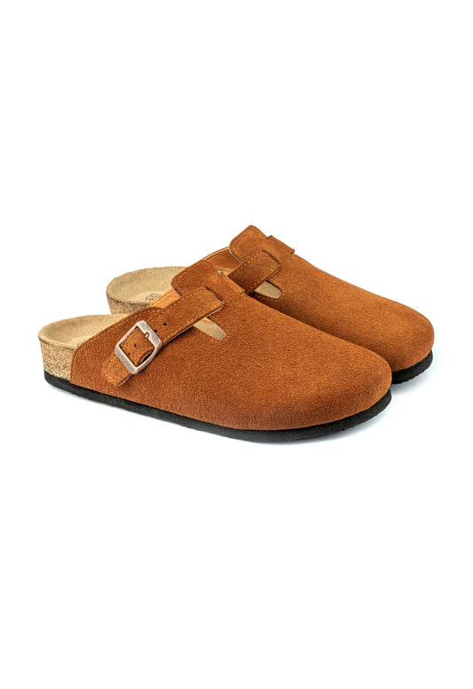 Susana- Natural Cork- Suede Leather- Cinnamon Powder