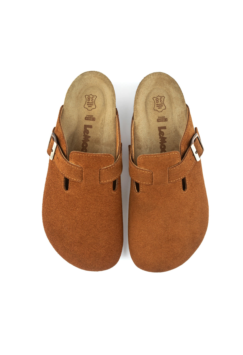 Susana- Natural Cork- Suede Leather- Cinnamon Powder