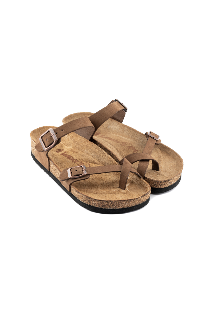 Adriana- Natural Cork- Nubuck Leather- Sand