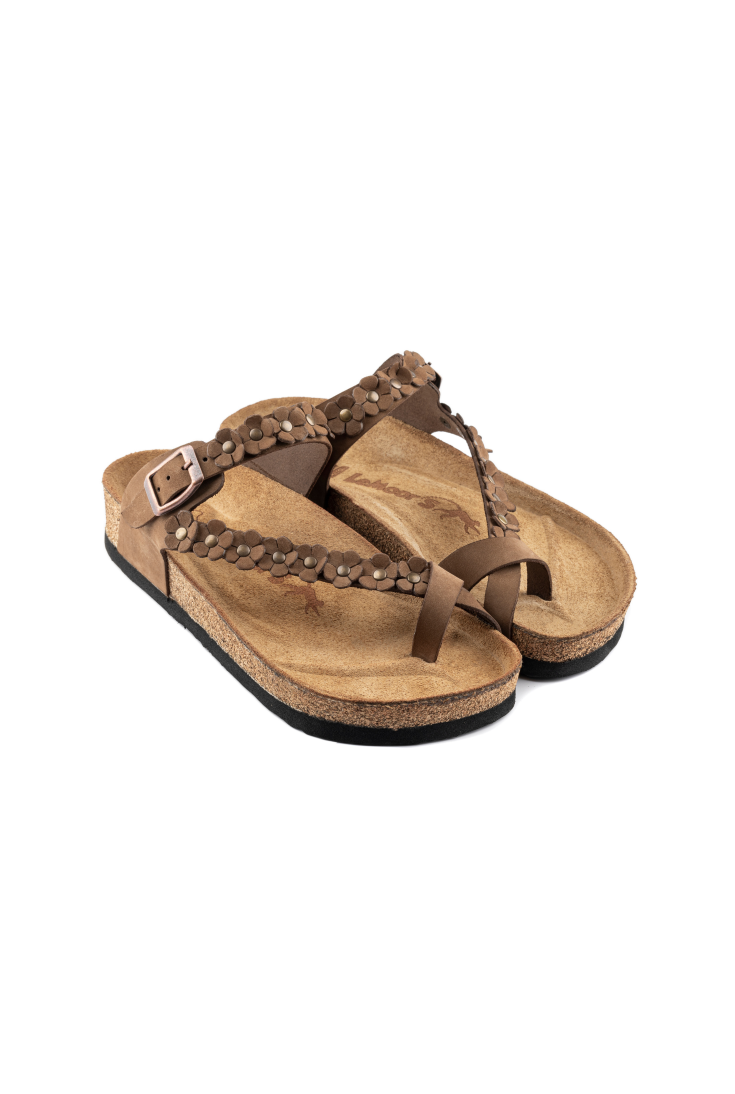 Jane- Natural Cork- Nubuck Leather- Sand