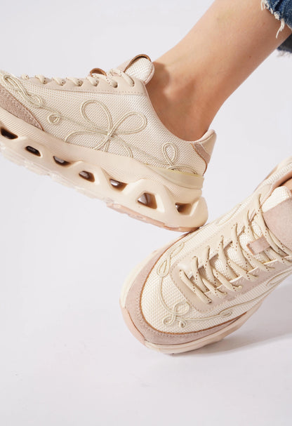 Lemoors Mia Fileli Yüzey Havalı Hafif Yumuşak Tabanlı Sneaker