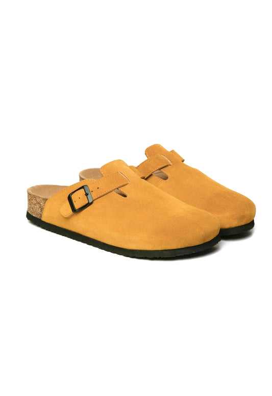 Susana- Natural Cork- Suede Leather- Mustard