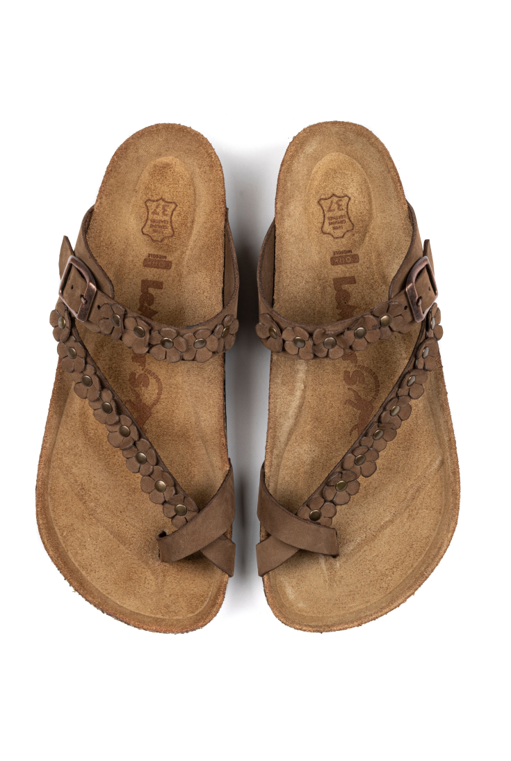 Jane- Natural Cork- Nubuck Leather- Sand