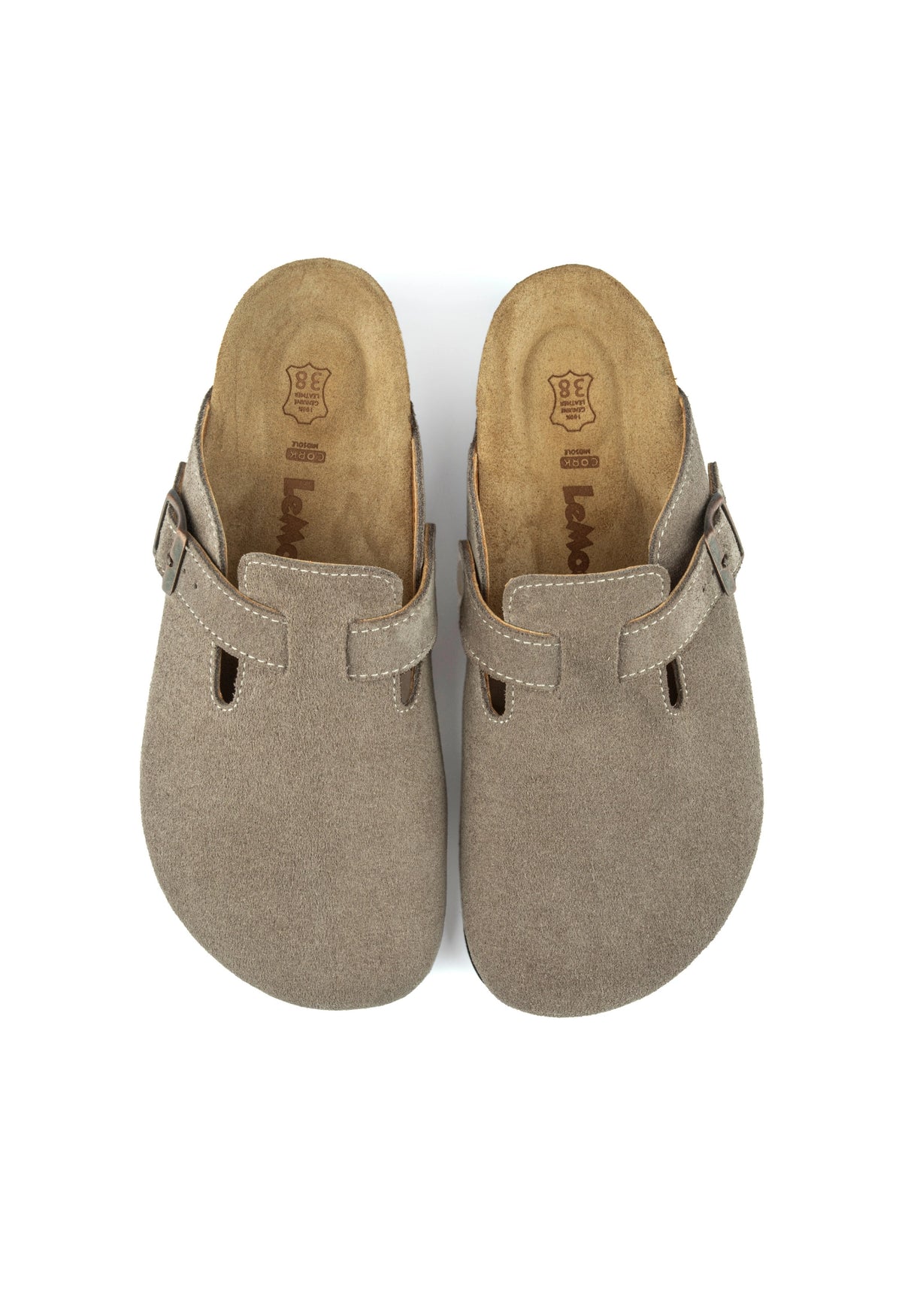 Susana- Natural Cork- Suede Leather- Mink