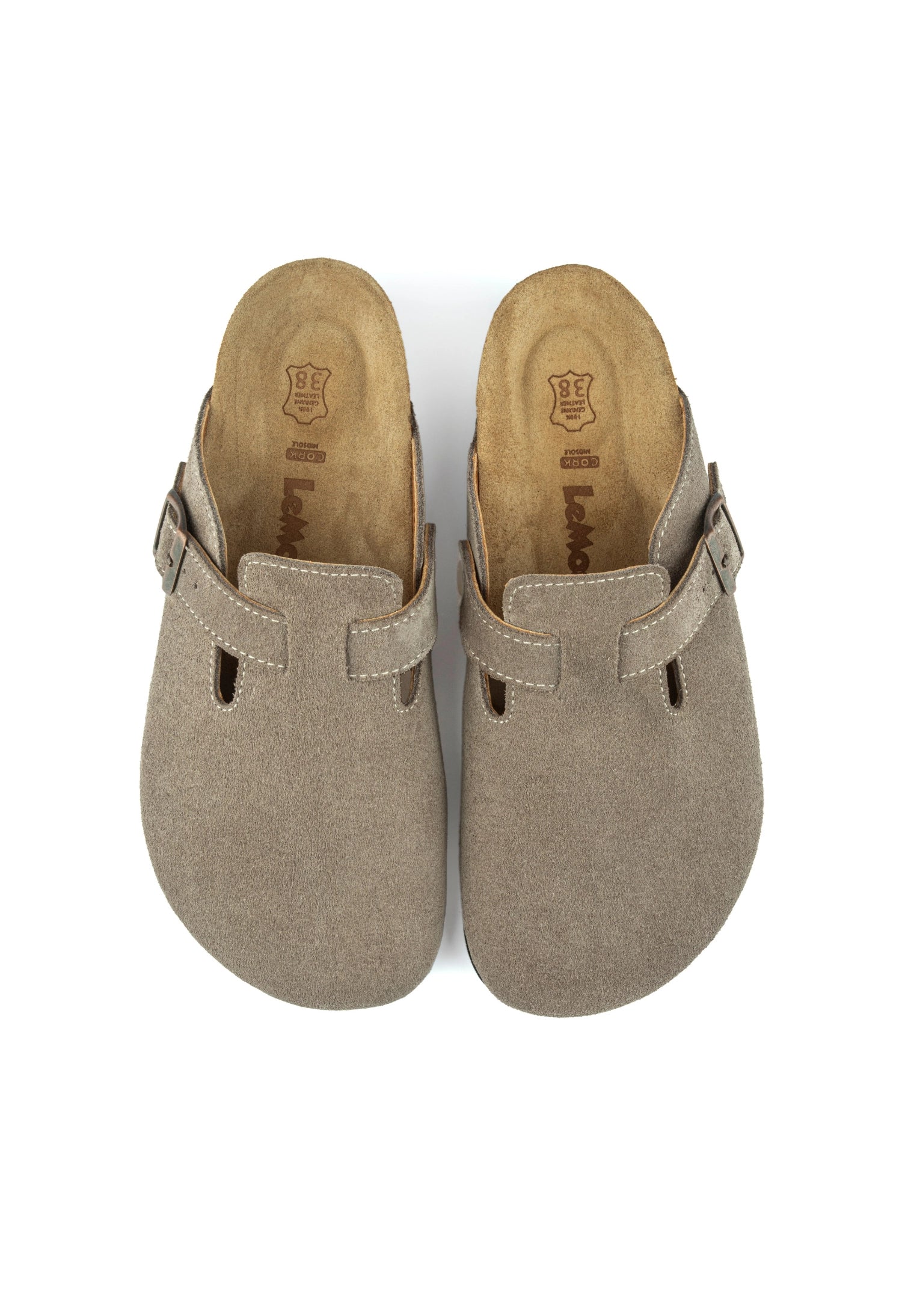 Susana- Natural Cork- Suede Leather- Mink