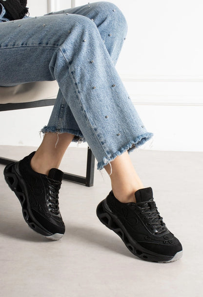Lemoors Mia Fileli Yüzey Havalı Hafif Yumuşak Tabanlı Sneaker