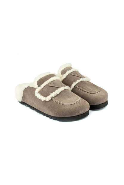 Angel Shearling- Natural Cork/ Suede Shearling- Mink