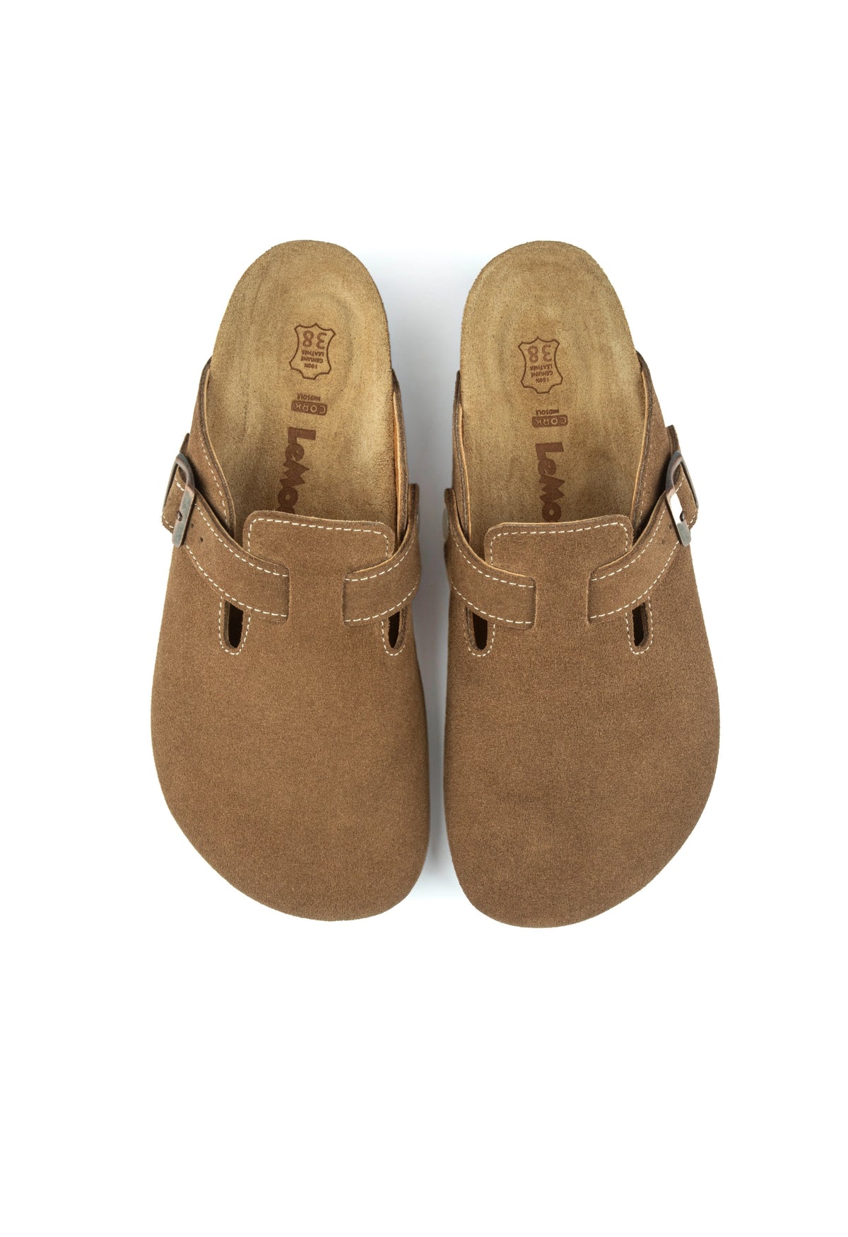 Susana- Natural Cork- Suede Leather- Brown