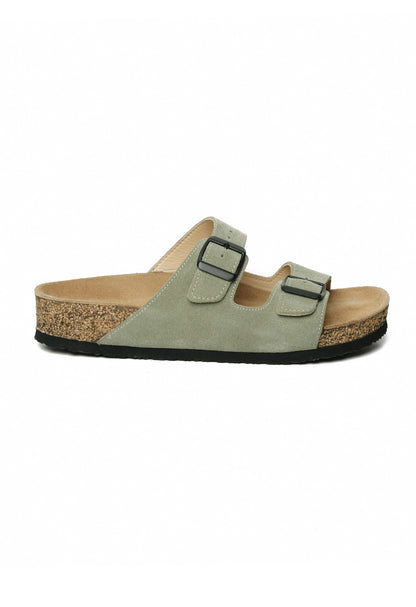 Maria Natural Cork Suede Leather Avocado