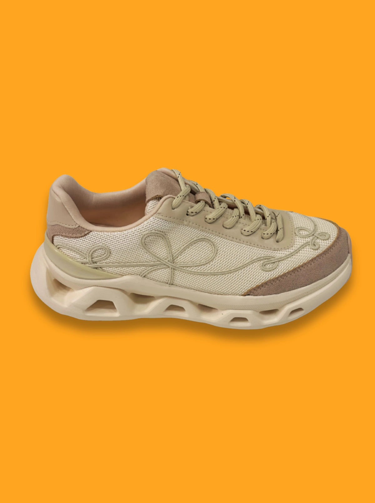 Lemoors Mia Fileli Yüzey Havalı Hafif Yumuşak Tabanlı Sneaker