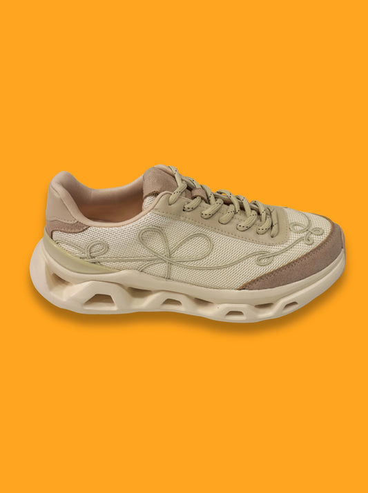 Lemoors Mia Fileli Yüzey Havalı Hafif Yumuşak Tabanlı Sneaker